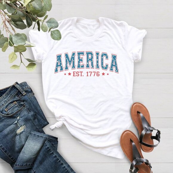 Tops - 4th of July America Shirt, Freedom Shirt, Fourth Of July Shirt